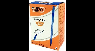 BIC Round Stic - Balpen Blauwe Inkt - Punt 1 mm - 60 Stuks
