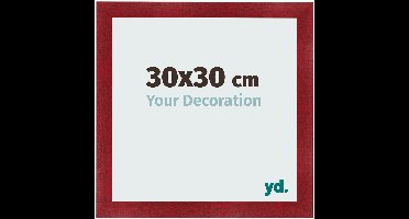 Your Decoration - Fotolijst 30x30 cm - MDF - Wijnrood Geveegd - Pisa