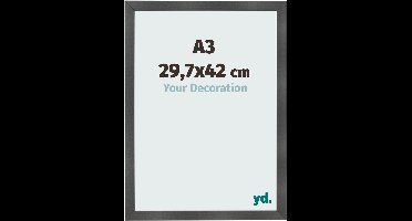 Your Decoration - Fotolijst A3 29,7x42 cm - MDF - Zwart Mat - Pisa