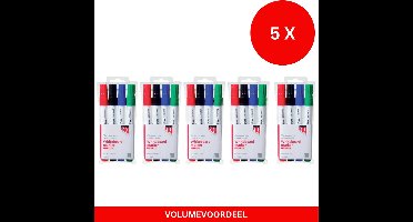Quantore® Whiteboard Stiften - 4 stuks - Ronde Punt Van 1 - 1.5mm - Whiteboardmarkers - Whiteboard Markers - Goedkope Whiteboardstiften - Verschillende Kleuren