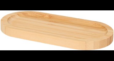 Bamboe Serveerplateau - 20 x 10 cm | Ovalen Serveerplateautje - FSC Bamboe - Ovalen Serveerschaaltje