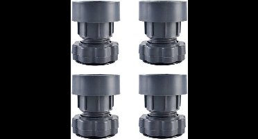 De wasmachine is voorzien van vier in hoogte verstelbare poten die geen installatie vereisen, antislip zijn en schokken absorberen.