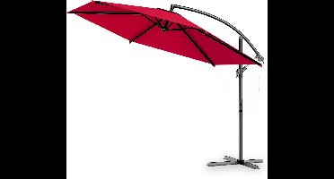 Kingsleeve Zweefparasol - Ø330cm UV-Bescherming 80+ Slinger - Rood