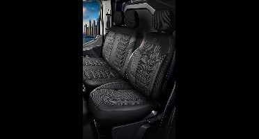 Stoelhoezen Mercedes Sprinter 2017 – heden – Florida zwart – perfecte pasvorm (1 plus 2)
