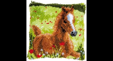 Vervaco - Knoopkussen kit - Dartelend veulen - PN-0178754 - Borduren - Borduurpakket - Borduurpakket volwassenen - Borduurpakket kind