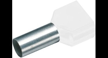 Cimco 187717 Dubbele adereindhulzen 0.5 mm² Deels geïsoleerd Wit 100 stuk(s)