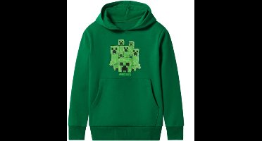 Minecraft Kleding - Trui - hoodie - kinderkleding - 6-8 jaar - Maat 122/128 - Groen