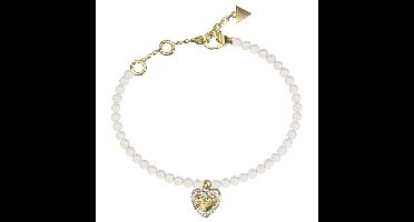 Guess Jewellery JUBB06091JWYGS Parel Hart Armband Goudkleurig