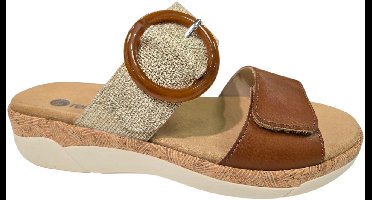 Remonte -Dames - cognac/caramel - slippers & muiltjes - maat 36