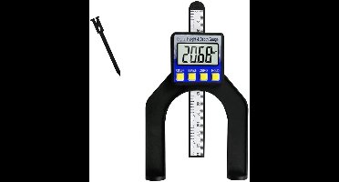 YOZHIQU Digitale dieptemeter - Hoogtebereik 0-80 mm - LCD-display - Geschikt voor houtbewerking en machinebouw - Blauw