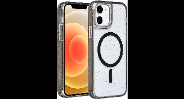 TUNIQ telefoonhoesje voor Apple iPhone 12 - MagSafe met glitter - Zwart