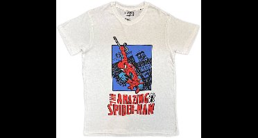 Marvel SpiderMan - Lunge Heren Tshirt - S - Wit