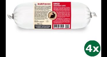 4x500 gr Barfmenu konijn hondenvoer