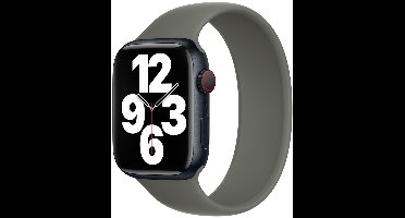 Apple Siliconen solobandje voor de Apple Watch | 44/45/46/49 mm - Maat 9 - Olive