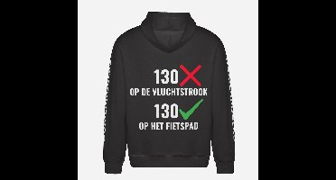 Bokkenrijders – Hoodie – 130 Op Het Fietspad – Unisex –Zwart - L
