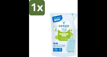 1 x Seepje - Afwasmiddel - Duurzaam & Herbruikbaar - Re-fill - Tintelfrisse Limoen Geur - 500 ml - Afwasmiddel Refill - Duurzaam Afwasmiddel - Limoengeur Afwasmiddel - Milieuvriendelijk Afwasmiddel - Herbruikbaar Afwasmiddel