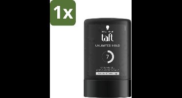 1 x Taft - Unlimited Hold 7 - Styling Gel - Onbegrensde hold - 300 ml - Unlimited Hold Gel - Waterbestendig Haar Gel - Hold Level 7/15 - Vegan Haar Gel - Sport Haar Gel
