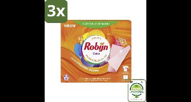 3 x Robijn Classics - Color - Wasmiddeldoekjes - 16 Wasstrips - Grootverpakking - Wasmiddel - Wasstrips - Kleurwas - Wasverzorging - Wasmiddelen