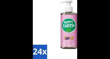 24 x Happy Earth – Handzeep – 100% Natuurlijk Lavender Ylang – 300 ml - Natuurlijke Handzeep - Vegan Handzeep - Lavendel Handzeep - Ylang Handzeep - Huidvriendelijke Handzeep