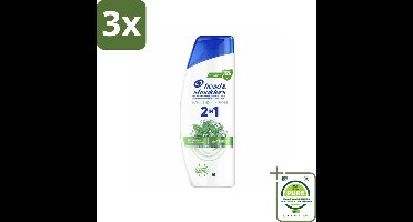3 x Head & Shoulders – 2-in-1 – Menthol Fresh – 300 ml - Grootverpakking - Anti-roos Shampoo - 2-in-1 Shampoo - Menthol Shampoo - Verfrissende Shampoo - Shampoo Tegen Roos