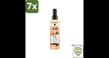 7 x Gliss - Total Repair Anti-Klit Spray - Voor Beschadigd en Droog Haar - 200 ml - Grootverpakking - Haarspray - Anti Klit Spray - Haar Herstel - Haar Bescherming - Droog Haar