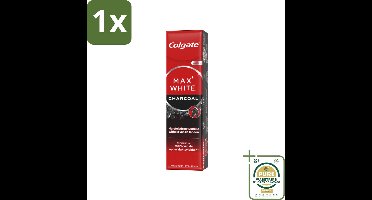 1 x Colgate - Tandpasta - Max White - Charcoal - 75 ml- Tandpasta - Witte Tanden - Houtskool - Whitening - Tanden Reinigen