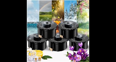 Auto Luchtverfrisser Navullingen (5-pack) van MMOBIEL – Etherische Olie Geuren Voor Diffuser – Langdurige Geur – 3 Niveaus – Autoparfum – Luchtbevochtiger, Luchtreiniger - Mix Flavour Geur