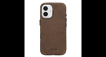 Accezz Hoesje - Geschikt voor iPhone 16 - Vintage Leather geschikt voor MagSafe Backcover - Rustic Brown