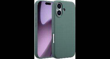 Accezz Hoesje - Geschikt voor Apple iPhone 17 - Liquid Silicone Backcover geschikt voor MagSafe - Donkergroen