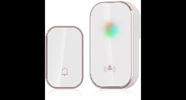 Deurbel - deurbel draadloos - Draadloze Deurbel - Inclusief Batterijen - Deurbellen - Oproepsysteem met één knop en één toon - gouden
