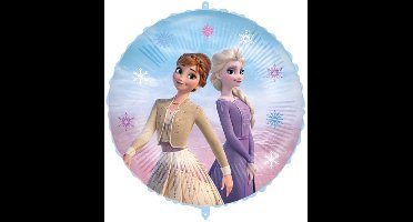 Folieballon - Frozen - 46cm - rond - inclusief gewichtje en lintje