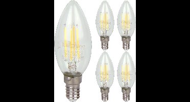 LED line LITE LED Filament Kaarslamp C35 E14 - 6W (vervangt 60W) - 720lm - Ø35mm - 230V - Energiezuinig - 5 stuks