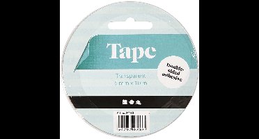 Dubbelzijdig Plakband, B: 6 mm, 10 m/ 1 rol