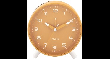 Karlsson Wekker Orgullo - Okergeel - 11x11x12cm - Modern - Wekker voor slaapkamer - Wekkers