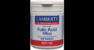 Lamberts Foliumzuur 400mcg - 100 Tabletten