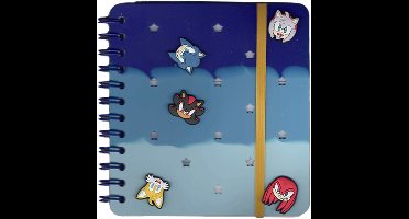 Sega Sonic The Hedgehog Schoolschrift Notitieboek met Afneembare Badges - 3+