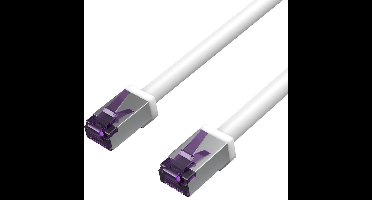 Flexline®-Patchkabel cat. 6A S/FTP, kurze Bauform, PIMF, weiß, 1,0m