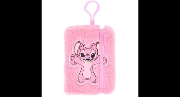 Disney Lilo & Stitch - Angel - fluffy zacht notitieboekje 8 x 10 cm - notebook - roze