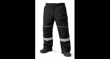 Werkbroek Snickers Workwear Power Trouser Zwart/Zwart – Maat 64 – Gevoerd – Reflecterende Details