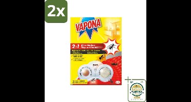 Vapona – Mierenlokdoos – Dubbele Insectenval - Voordeelverpakking - 2 stuks - Mierenbestrijding binnen en buiten - Mierenbestrijding buiten
