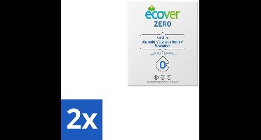 Ecover - Waspoeder Universal Zero - Zonder geurstoffen - 1,2 kg - Voordeelverpakking - 2 stuks