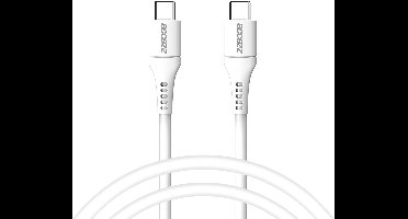 Accezz Kabel - USB C naar USB C Kabel - 1 meter - Snellader 60W - USB C Oplader Kabel - Wit