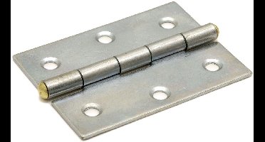 Smalscharnier - 50x39mm - Vaste messing pen - Staal - Verzinkt