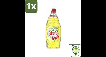 1 x Dreft Platinum Quickwash - Vloeibaar Afwasmiddel - Citroen- 625 ml - Afwasmiddel - Vloeibaar Afwasmiddel - Snel Afwasmiddel - Citroen Geur - Hardnekkige Vetresten