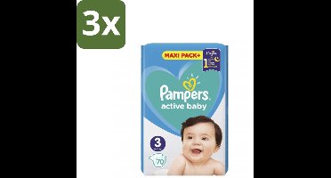 Pampers – Luiers – Active Baby Maat 3 – 70 Luiers - Bulkverpakking - 3 stuks
