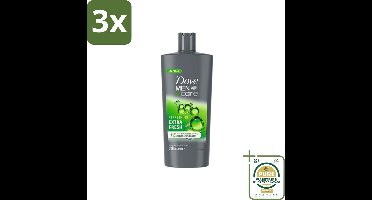 3 x Dove Men+Care - Extra Fresh - Douchegel 3-in-1 - Verzorgend - 700 ml - Grootverpakking - Douchegel Mannen - Verfrissend Douchegel - 3-in-1 Douchegel - Mannelijke Verzorging - Hydraatende Douchegel