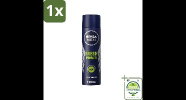 1 x Nivea - Men - Deodorant - Spray - Fresh Power - 48 Uur Lang Werkend - 150 ml - NIVEA MEN Deodorant - Anti-transpirant - 48 Uur Bescherming - Deodorant Spray - Frisse Geur