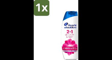 1 x Head & Shoulders - Shampoo - Smooth & Silky - 2-in-1 - Zijdezacht Haar & Verzorging - 400 ml - Zijdezacht Haar - Anti-pluis Shampoo - Hydratierte Haar - 2-in-1 Shampoo - Smooth & Silky