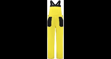 Tuinbroek polyester/katoen geel-zwart maat 116