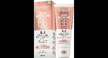 Deborah Milano Skin Booster, BB cream, 30 ml, Vrouwen, Universele huid, Licht, Stralend, Hydraterend, Bescherming, Smoothing